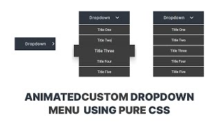 Custom Animated Dropdown Menu Using Pure CSS | #DeveloperHub