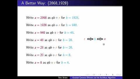 Greatest Common Divisors and Euclidean Algorithm - 2