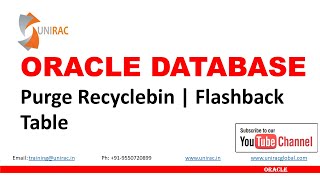 purge recyclebin | drop table | flashback table | oracle purge recycle bin | recover table