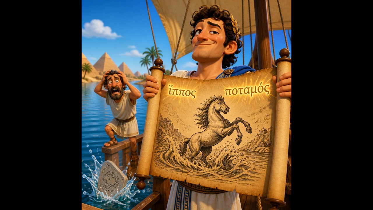 Lesson 7 Classroom Video — 2 Greeks and the Ancient River horse video thumbnail