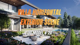 Villa Horizontal 3D Model Package: Fast-Track Your Design with Lumion & SketchUp!