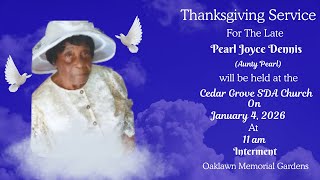 At Graveside for the Late Pearl Joyce Dennis (Aunty Pearl)