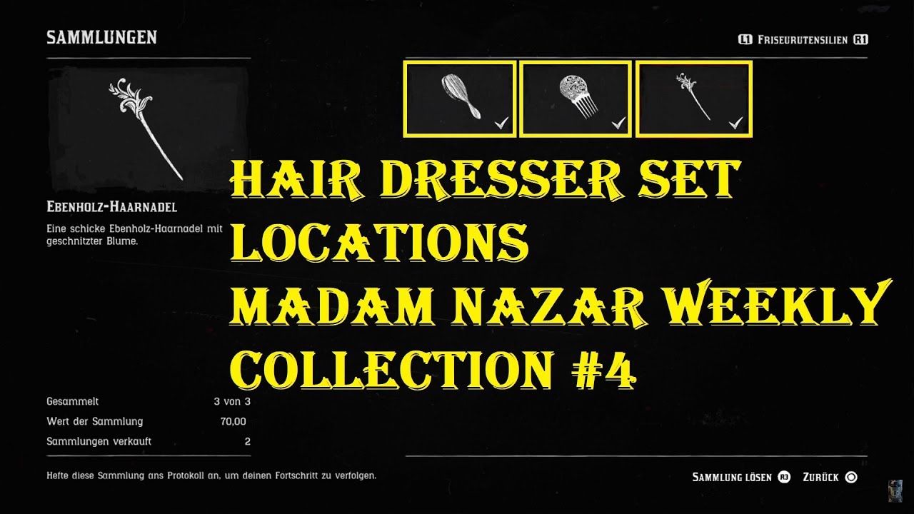 RDR2 Online Hair Dresser Set Locations Madam Nazar Weekly Collection 4