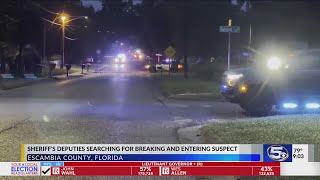Escambia County, Fla., deputies looking for burglary suspect