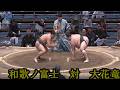 和歌ノ富士 対 大花竜 大相撲大阪場所11日目