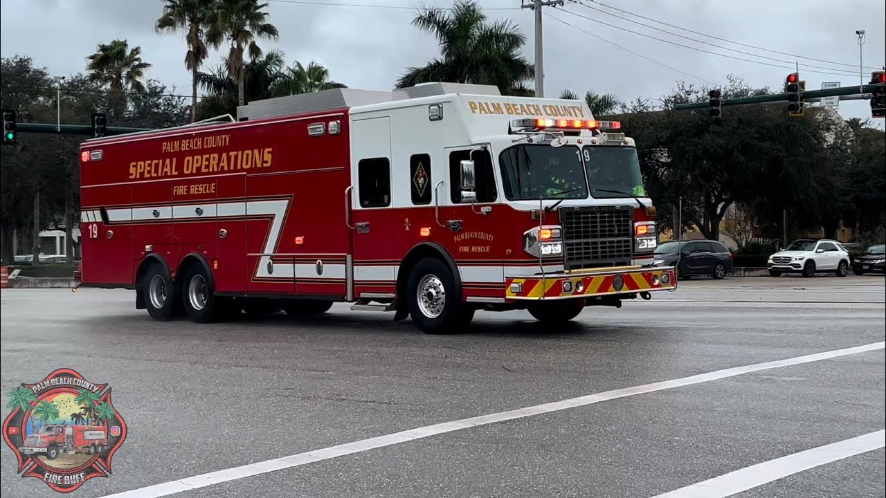 Palm Beach County Fire Rescue Special Operations 19, Squad 19, and ...
