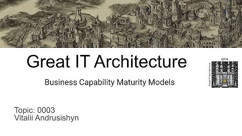Business Architecture - Business Capability Maturity Models 0003