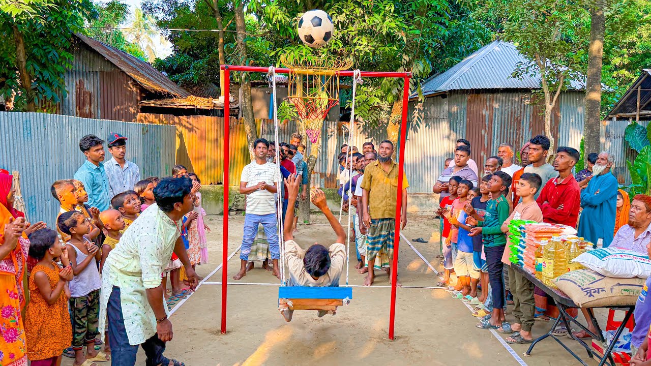 আজব গ্রামে রাসেল ভাইয়ের কঠিন চ্যালেঞ্জের খেলা ?দোলনায় শুয়ে বল রিসিভারের ফেলে জিতে নিলো পুরষ্কার !