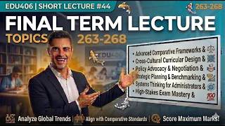 EDU406 short lecture#44 Topic 263-268|Edu406 Final Term Lecture