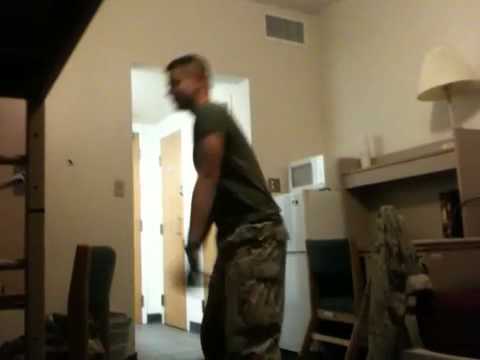 Marine reenacting r kelly trapped in a closet