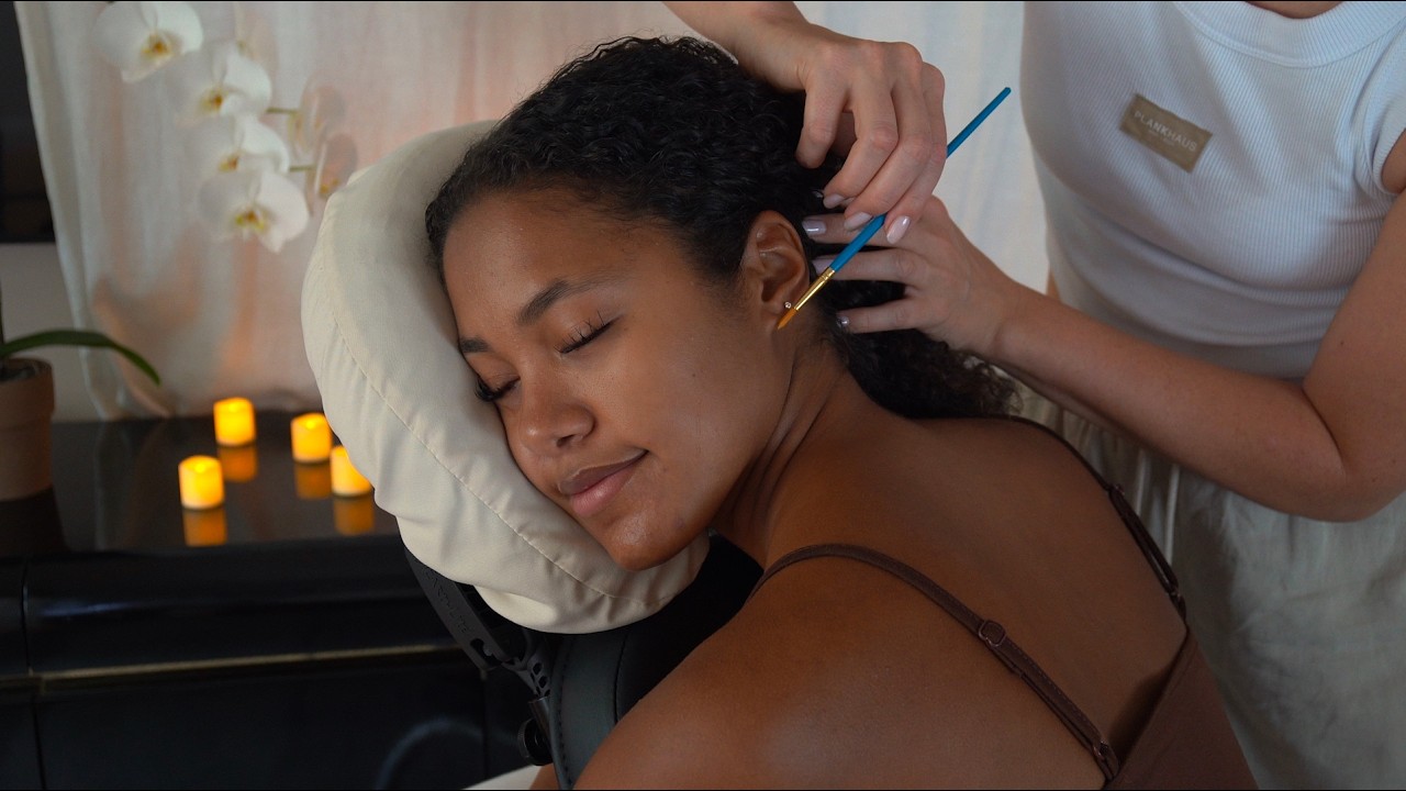 ASMR Curly Hair Play, Ear Tingles, Baby Rakes, Back Scratch ...