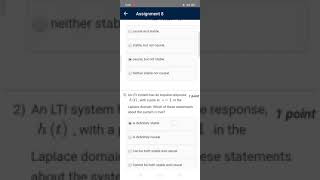 NPTEL ASSIGNMENT SOLUTION WEEK 8, SIGNAL AND SYSTEM