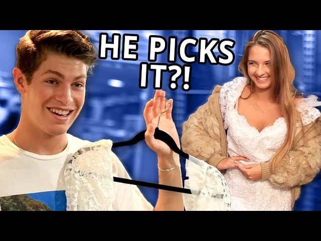Ben Picks out my Wedding Dress?! (thrift store date) | Make My Date w/ Ben  Azelart and Lexi Rivera - YouTube
