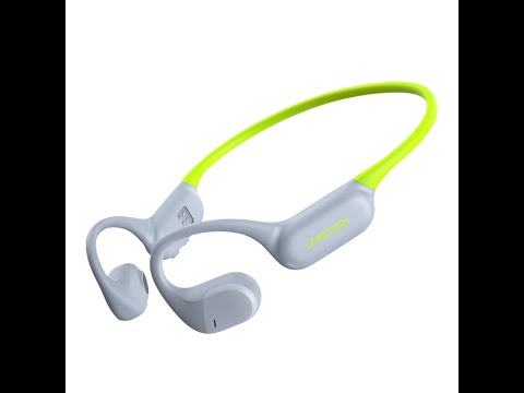 Навушники для бігу Langsdom AirWave Pro (BE19) з вбудованою пам'яттю 32Gb Green-Grey, видео 1