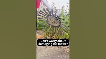 The latest wire wheel weeding head that comes out to weed the wall seams.