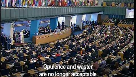 FAO: Pope sends strong message on the battle against hunger