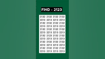 ASMR Eye Test 👁️ | Find 2123 Hidden Fast! | Most Relaxing Focus Challenge #Shorts