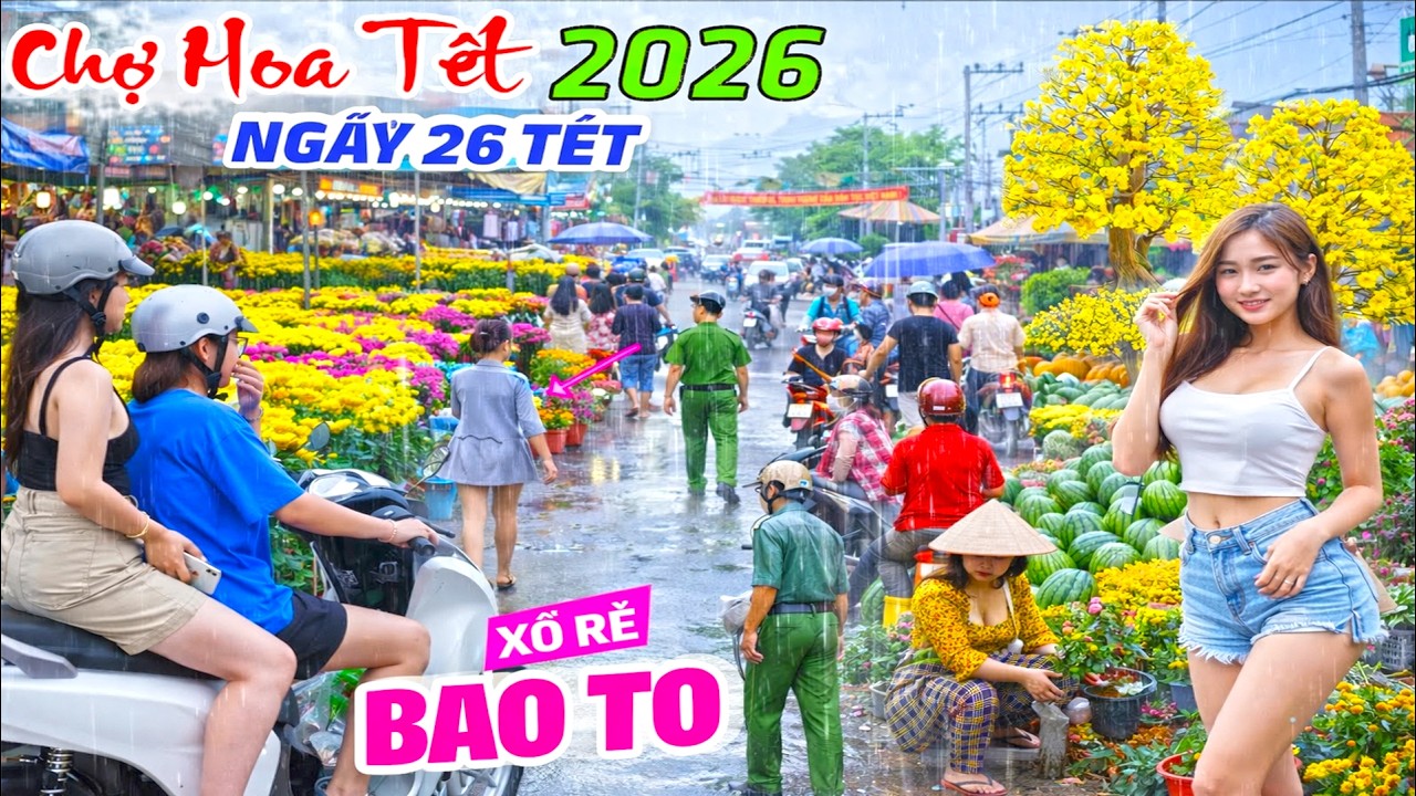Đại Hạ Giá Trưa 26 Tết Chợ Hoa Bến Bình Đông Vỡ Trận | Giàu Nghèo Đội Nắng Đi Mua Cây Giá rẻ