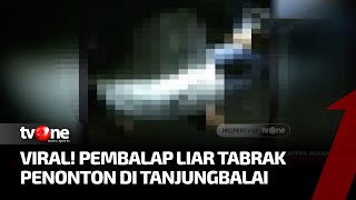 Video Amatir, Detik-detik Pelaku Balap Liar Tabrak Penonton | Kabar Siang tvOne