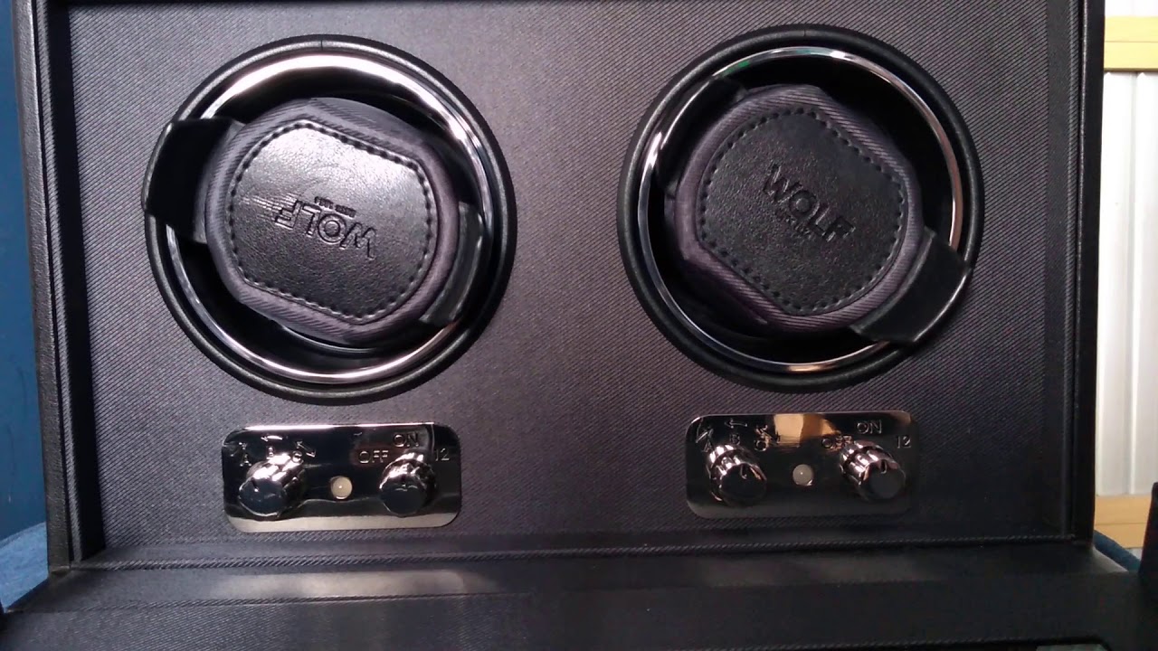 Wolf Heritage Double Watch Winder In motion YouTube