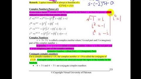 MTH301 Lecture 44 (Laplace Transforms) (IMPORTANT) (Detailed)