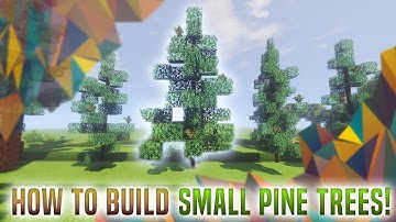 How to build SMALL PINE TREES in minecraft - Tutorial 🌲