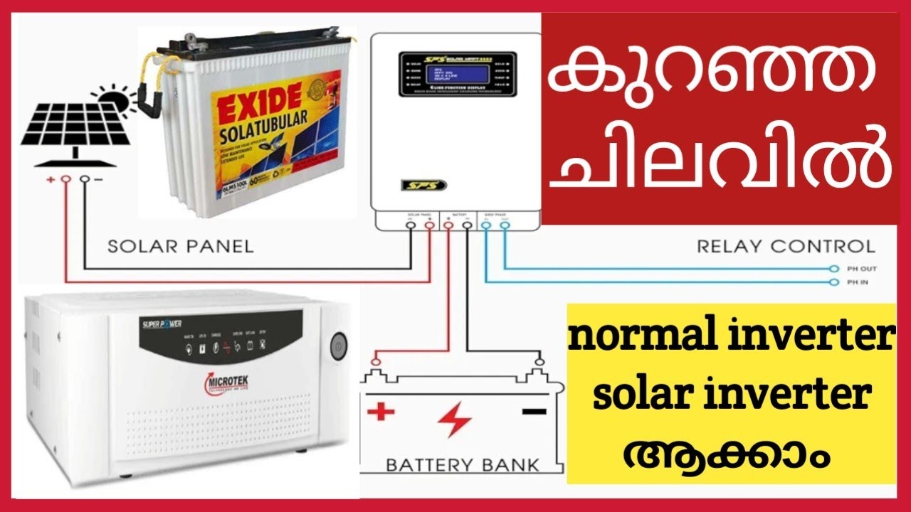 Solar Inverter Normal Condition Conversion of normal inverter to solar inverter #youtubevideos - YouTube