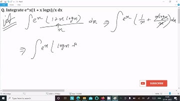 Integrate : eˣ ( 1 + x logx) / x