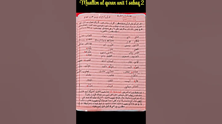 muallim ul quran unit 1☝ sabaq 2 ✌
