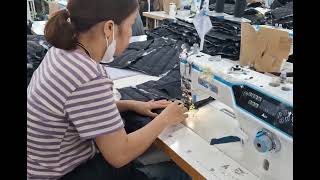 55  Ghim lót túi sườn vào thân x2   Run stitch lining pocket with body x2