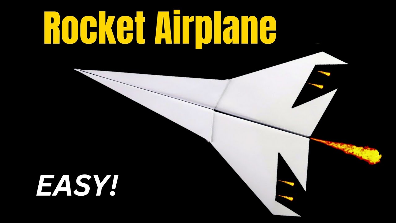 Как сделать бумажный самолёт-ракету | Лучший бумажный самолёт-оригами