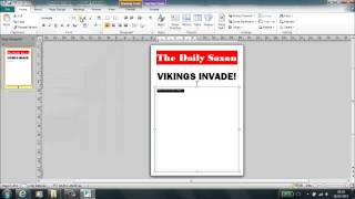 Setting up newspaper in publisher