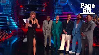 *NSYNC reunites at VMAs 2023 for first time in 10 years — and Taylor Swift loses her mind