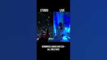 Thumbnail of Kendrick Lamar and SZA All the stars Studio version vs live performance