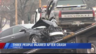 Police: Three people injured after crash on Covert Ave.