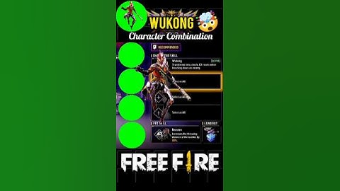 CS RANK WUKONG CHARACTER COMBINATION 🤯 💥 || WUKONG CHARACTER COMBINATION 😲 || #ff #shorts #freefire