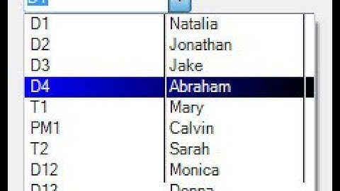 Multi Column Combobox C# | SQL