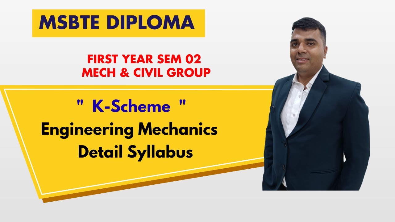 Engineering Mechanics Syllabus | MSBTE Diploma First Year Semester 02 | MSBTE Syllabus.