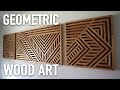 Geometric Wood Slat Wall Art