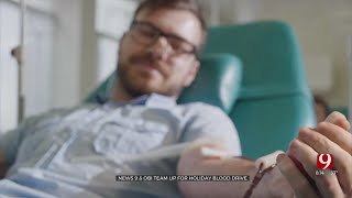 News 9, Others Come Together For Holiday Blood Drive Benefitting OBI Blood Drive Obi Bob Moore With Kjrh August 3