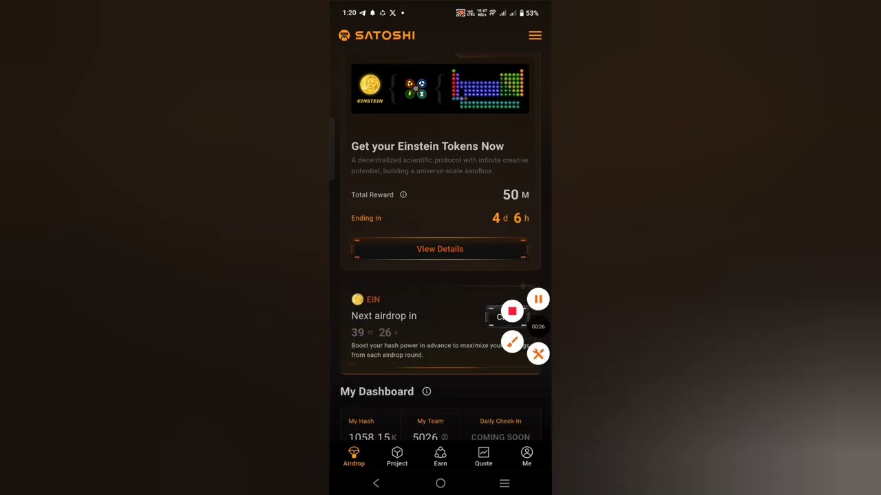 Satoshi New Update Today Satoshi App bitcoin Mining App Satoshi EIN Coin New Update Today