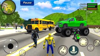 Spider Rope Hero Gangster Crime - Monster car Driving at Vegas City - Android Gameplay screenshot 4