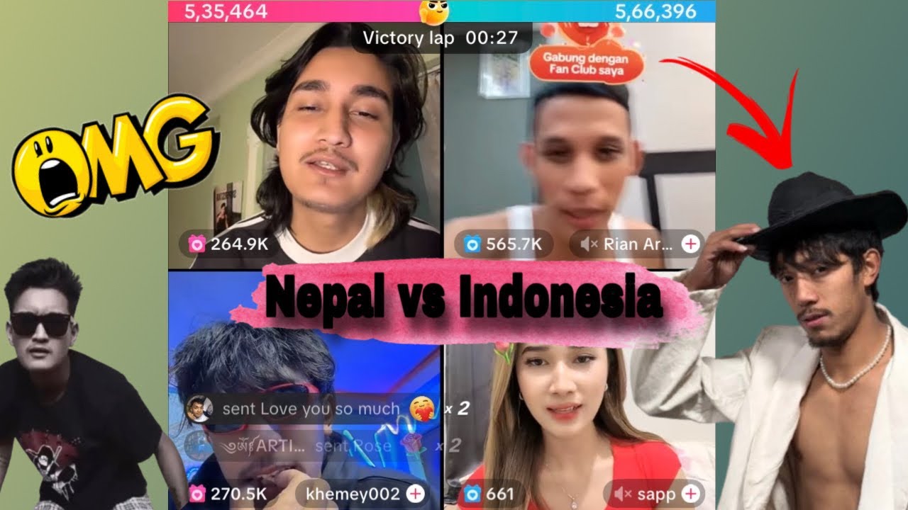  Nepal vs Indinesia Kasle jityo ta ?😳Cool boy Ko Ramailo Tiktok Live 😱