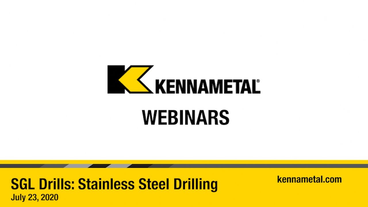 SGL Drills Webinar: Stainless Steel Drilling - YouTube