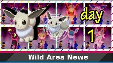 shiny eevee Max Raid event day 1 - pokemon sword and shield