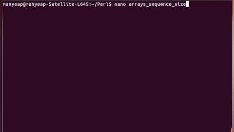 Perl Sequential Arrays Example
