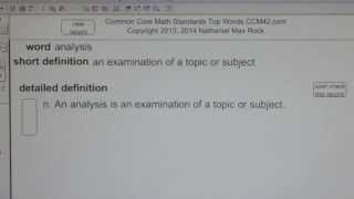 analysis Common Core Math Standards Top Words CCM42.com