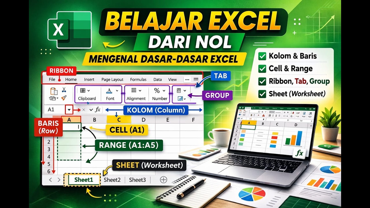 BELAJAR EXCEL DARI NOL | PART 1 | NEW 2026 - YouTube