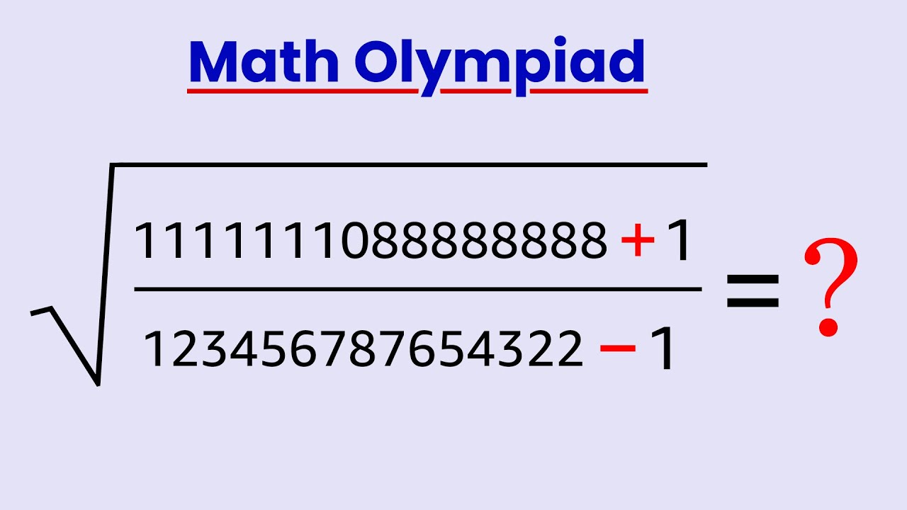 Math Olympiad Problem | 90% Failed to solve | You should know this Trick !