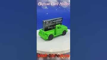 Promo 100% Personalized 3D Printed Business Card Holder - Garage Marcus